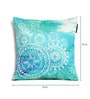 Turquoise Velvet Geometric 16x16 inches Cushion Cover (5Pc)