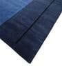 Blue Geometric Wool 8 ft x 10 ft Hand knotted Carpet