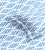 Blue Geometrical 144 TC Cotton King Sized Double Bedsheet with 2 Pillow Covers Pebble Drift Collection