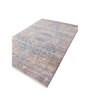 Blue Traditional Polyester 5 ft X 7 ft Machine Made Carpet