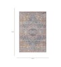 Blue Traditional Polyester 5 ft X 7 ft Machine Made Carpet