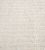 Blue Geometrical Polyester 5 ft X 8 ft Hand Woven Carpet
