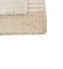 Blue Geometrical Polyester 5 ft X 8 ft Hand Woven Carpet