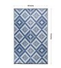 Blue Geometrical Polyproylene 4 ft x 6 ft Machine Made Picnic  Mats