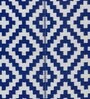 Blue Geometrical Polyproylene 4 ft x 6 ft Machine Made Picnic  Mats
