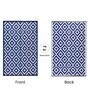 Blue Geometrical Polyproylene 4 ft x 6 ft Machine Made Picnic  Mats
