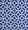 Blue Geometrical Polyproylene 4 ft x 6 ft Machine Made Picnic Mat
