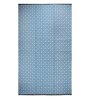Blue Geometrical Polyproylene 6 ft x 9 ft Machine Made Picnic  Mats
