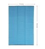 Blue Geometrical Polyproylene 6 ft x 9 ft Machine Made Picnic  Mats