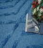 Blue Geometrical Wool Hand Tufted Carpet