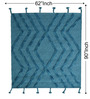Blue Geometrical Wool Hand Tufted Carpet