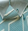 Blue Geometrical Wool Hand Tufted Carpet