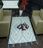 Blue Geometrical Wool Hand Tufted Carpet