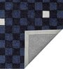 Blue Geometrical Wool 4 ft x 6 ft Hand Tufted Carpet