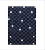 Blue Geometrical Wool 4 ft x 6 ft Hand Tufted Carpet