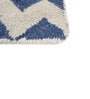 Blue Geometrical Wool 4 ft X 6 ft Flat Weaves