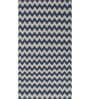 Blue Geometrical Wool 4 ft X 6 ft Flat Weaves