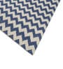 Blue Geometrical Wool 4 ft X 6 ft Flat Weaves