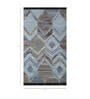 Blue Geometrical Wool 5 ft X 7'6 ft Flat Weaves