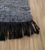 Blue Geometrical Wool 5 ft X 7'6 ft Flat Weaves