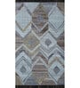 Blue Geometrical Wool 5 ft X 7'6 ft Flat Weaves