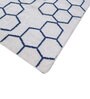 Blue Geometrical Wool 5 ft X 8 ft Flat Weaves