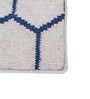Blue Geometrical Wool 5 ft X 8 ft Flat Weaves