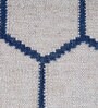 Blue Geometrical Wool 5 ft X 8 ft Flat Weaves