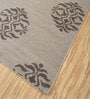 Blue Geometrical Wool 5 ft X 8 ft Flat Weaves