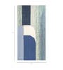 Blue Geometrical Wool 5 ft X 8 ft Flat Weaves