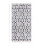 Blue Geometrical Wool 5 ft X 8 ft Flat Weaves