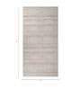 Blue Geometrical Wool 6 ft X 9 ft Hand Woven Carpet