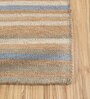Blue Geometrical Wool 6 ft X 9 ft Flat Weaves