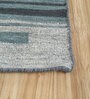 Blue Geometrical Wool 6 ft X 9 ft Flat Weaves