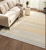 Blue Geometrical Wool 6 ft X 9 ft Flat Weaves