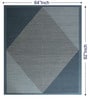 Blue Geometrical Wool 8X5 Feet Hand Woven Carpet