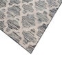 Blue Geometrical Wool and Viscose 5 ft X 8 ft Flat Weaves