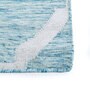 Blue Geometrical Wool and Viscose 5 ft X 8 ft Flat Weaves