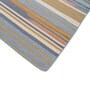 Blue Geometrical Wool and Viscose 6 ft X 9 ft Flat Weaves