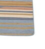 Blue Geometrical Wool and Viscose 6 ft X 9 ft Flat Weaves