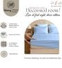 Blue Glace Cotton Elastic Fitted King Bedsheet With 2 Pillow Covers