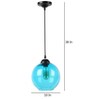 Blue Glass Single Hanging Light