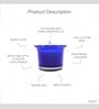 Blue Glass Votive Candles Set Of 6
