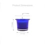 Blue Glass Votive Candles Set Of 6