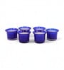 Blue Glass Votive Candles Set Of 6