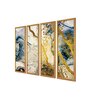 Flow Multicolour Canvas Framed Abstract Art Panel Set of 4