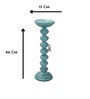 Teal Blue Iron Candle Holder for Home & Festive Decor