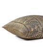 Blue,Grey and Blush Polyester Jacquard 16x16 inches Cushion Cover Set of 5