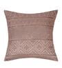 Blue,Grey and Blush Polyester Jacquard 16x16 inches Cushion Cover Set of 5