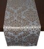 Blue Hallway Damasc Cotton Jacquard (96 x 13) Table Runner